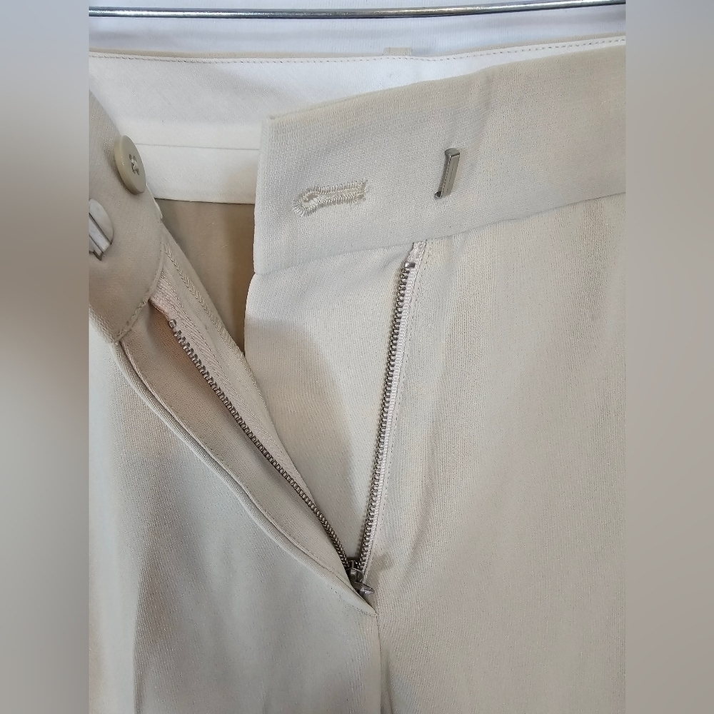 Atm Anthony Thomas Melillo size 2 satinc stripe khaki trousers NWT - Picture 3 of 6